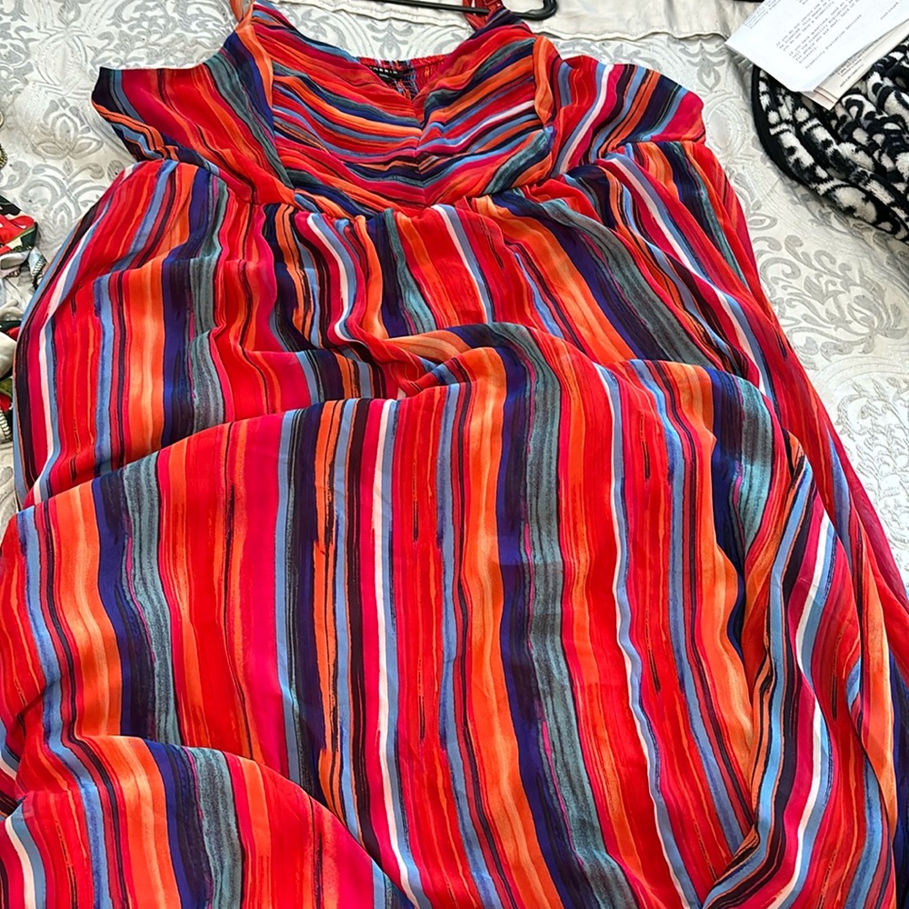 Bold, vibrant, torrid dress